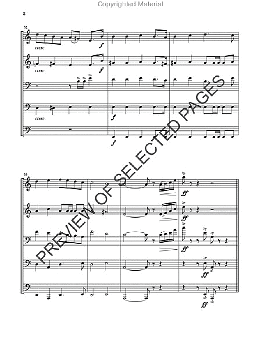 Three French Carols Horn scores gallery preview page 3