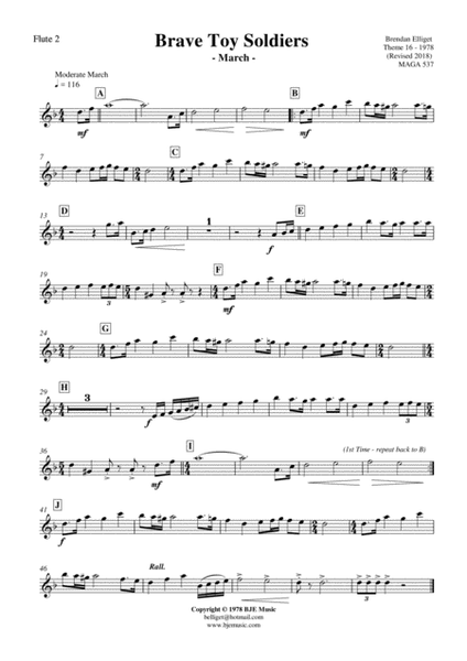 Brave Toy Soldiers - March - Concert Band/Orchestra Score and Parts PDF image number null