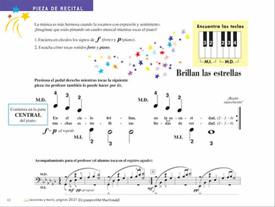 Técnica e Interpretación – Libro Dos de Dos – Nivel Elemental 1 Piano Method scores gallery preview page 5
