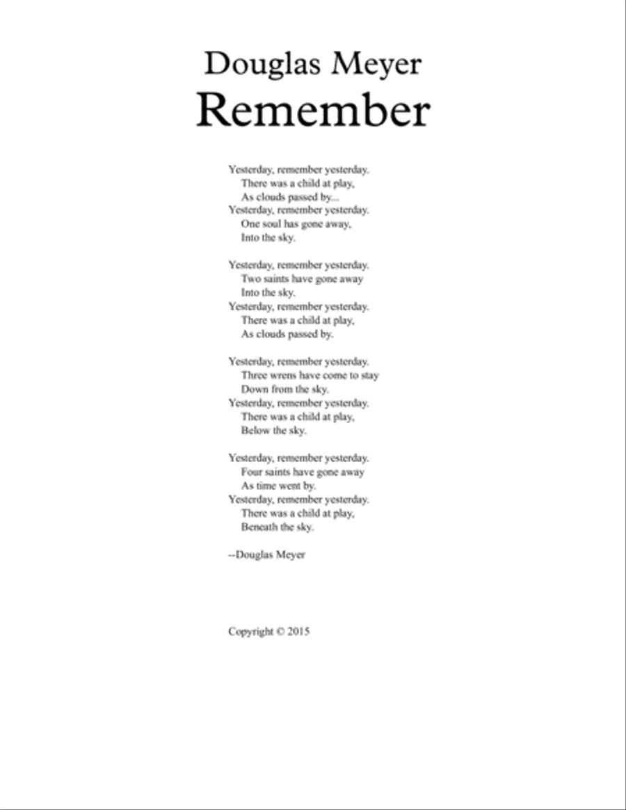 Remember (Yesterday, remember yesterday) Voice scores gallery preview page 1