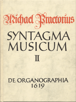 Book cover for De Organographia - Instrumentenkunde (deutsch). Faksimile der Ausgabe 1619