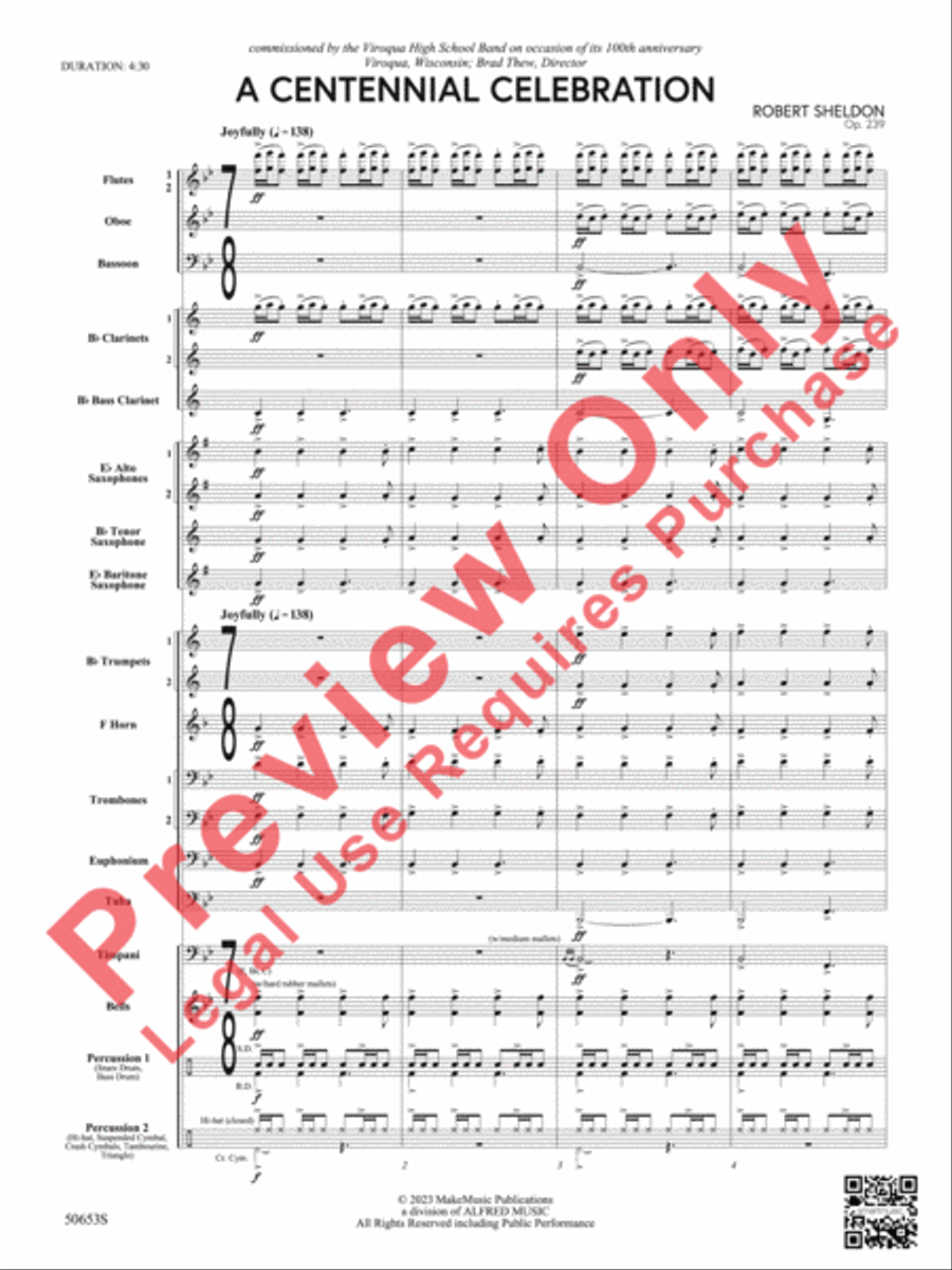 A Centennial Celebration A Centennial Celebration Concert Band scores gallery preview page 4