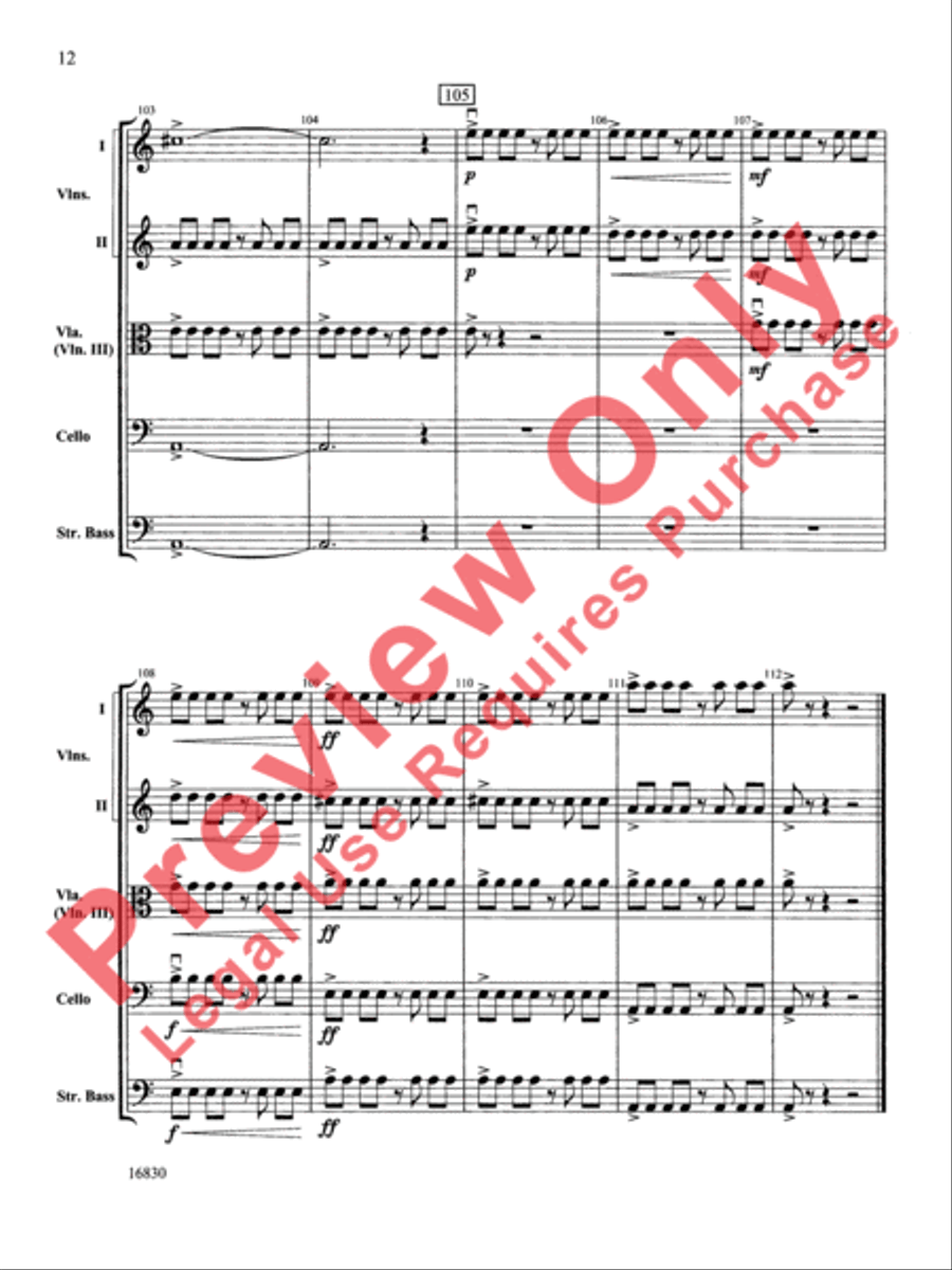 Mabel Creek Overture Mabel Creek Overture String Orchestra scores gallery preview page 13