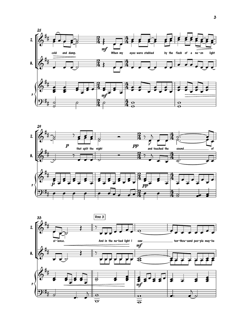 The Sound Of Silence The Sound Of Silence SA scores gallery preview page 3