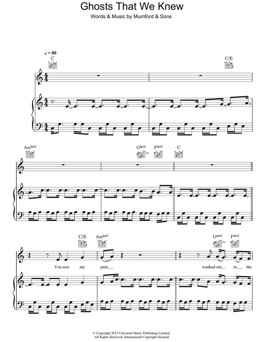 Ghosts That We Knew Acoustic Guitar scores gallery preview page 1