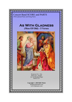 Book cover for As With Gladness (Men of Old) - Concert Band with Optional Strings Score and Parts PDF