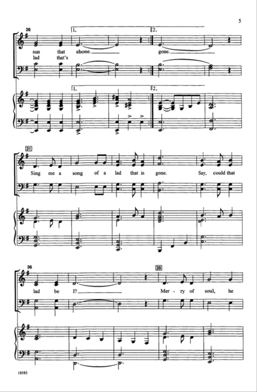 Skye Boat Song 4-Part scores gallery preview page 4