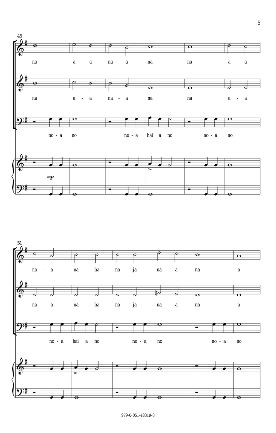 Eatnemen Vuelie (Song Of The Earth) (arr. Emily Crocker) 3-Part scores gallery preview page 5