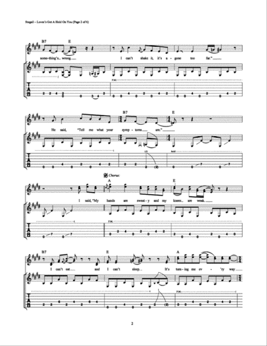 Love's Got A Hold On You Electric Guitar scores gallery preview page 2