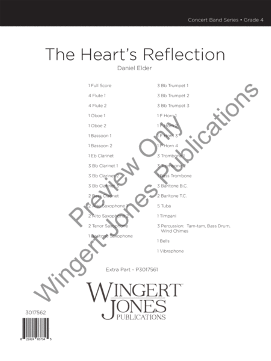 The Heart's Reflection Concert Band scores gallery preview page 2