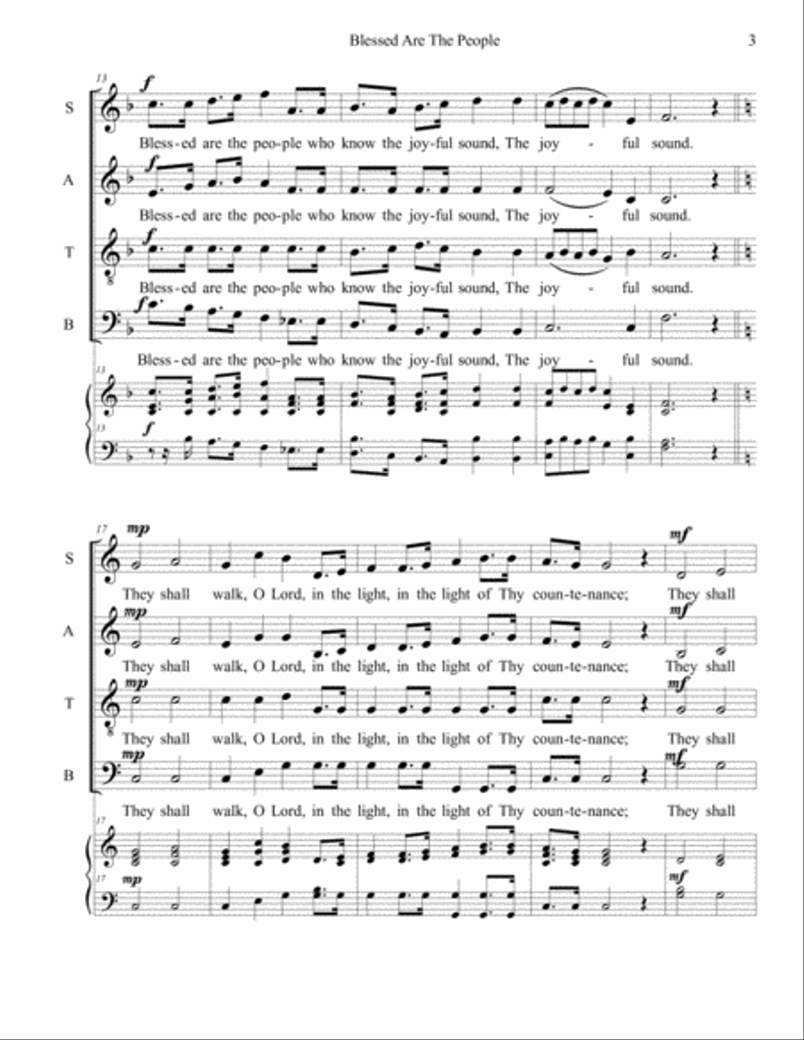 Blessed Are The People Blessed Are The People 4-Part scores gallery preview page 3