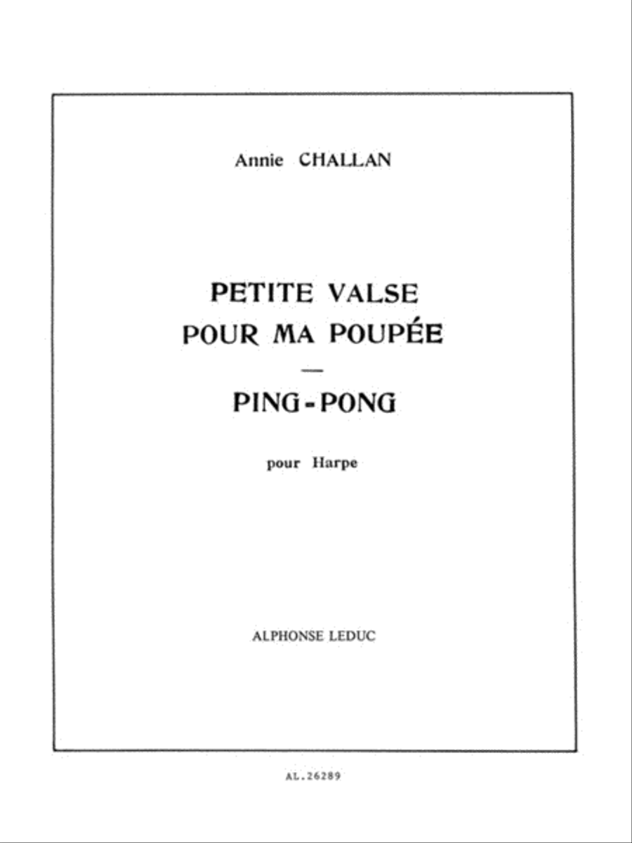 Petite Valse Pour Ma Poupee & Ping-pong (harp Solo) Harp scores gallery preview page 1