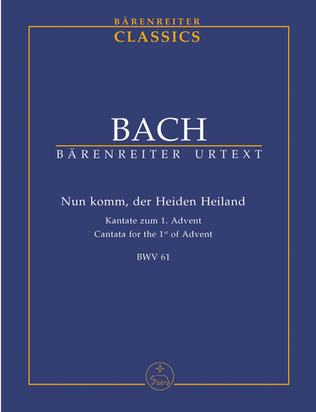 Book cover for Nun komm, der Heiden Heiland, BWV 61
