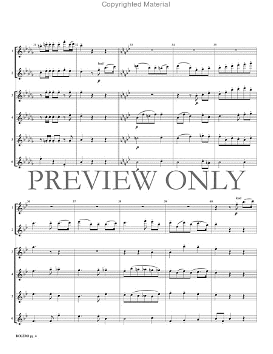 Bolero Small Ensemble scores gallery preview page 5