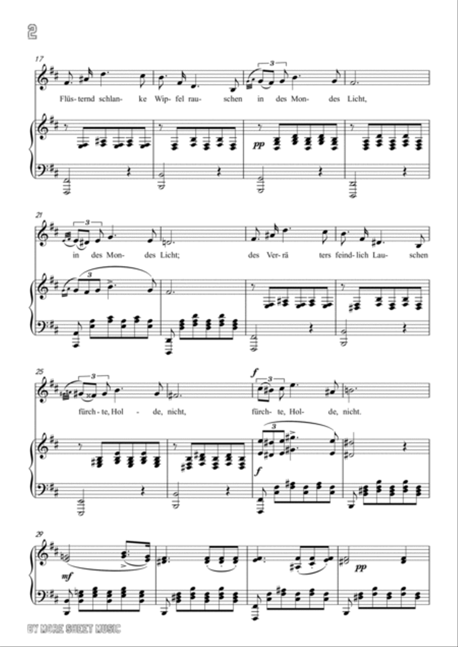 Schubert-Ständchen,in b minor,for Voice&Piano Voice scores gallery preview page 4