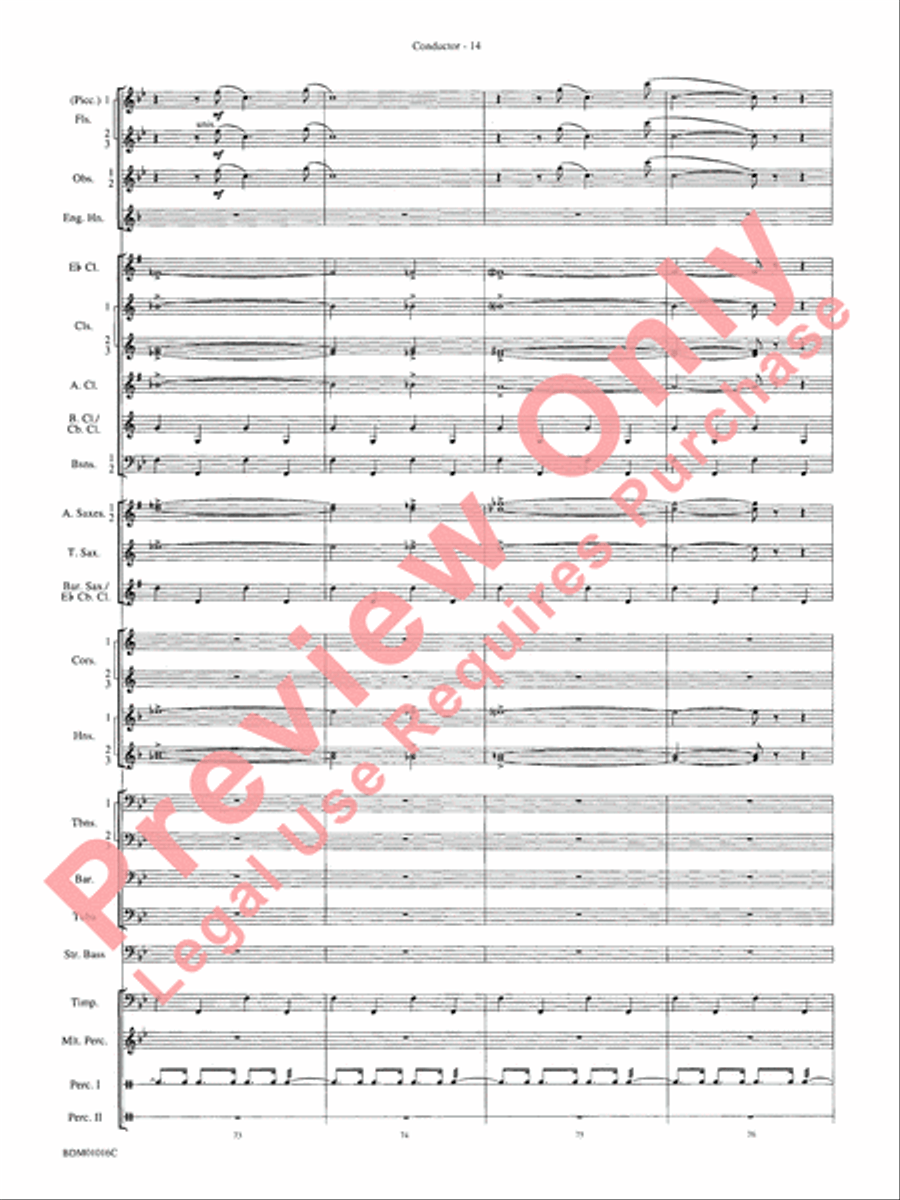 Fanfare and Allegro Concert Band scores gallery preview page 17