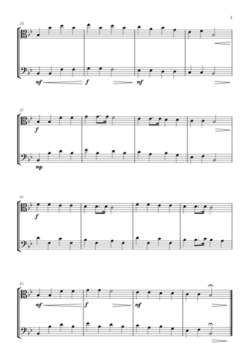 Twinkle Twinkle Little Star in Bb Major for Viola and Cello Duo. Easy version. image number null