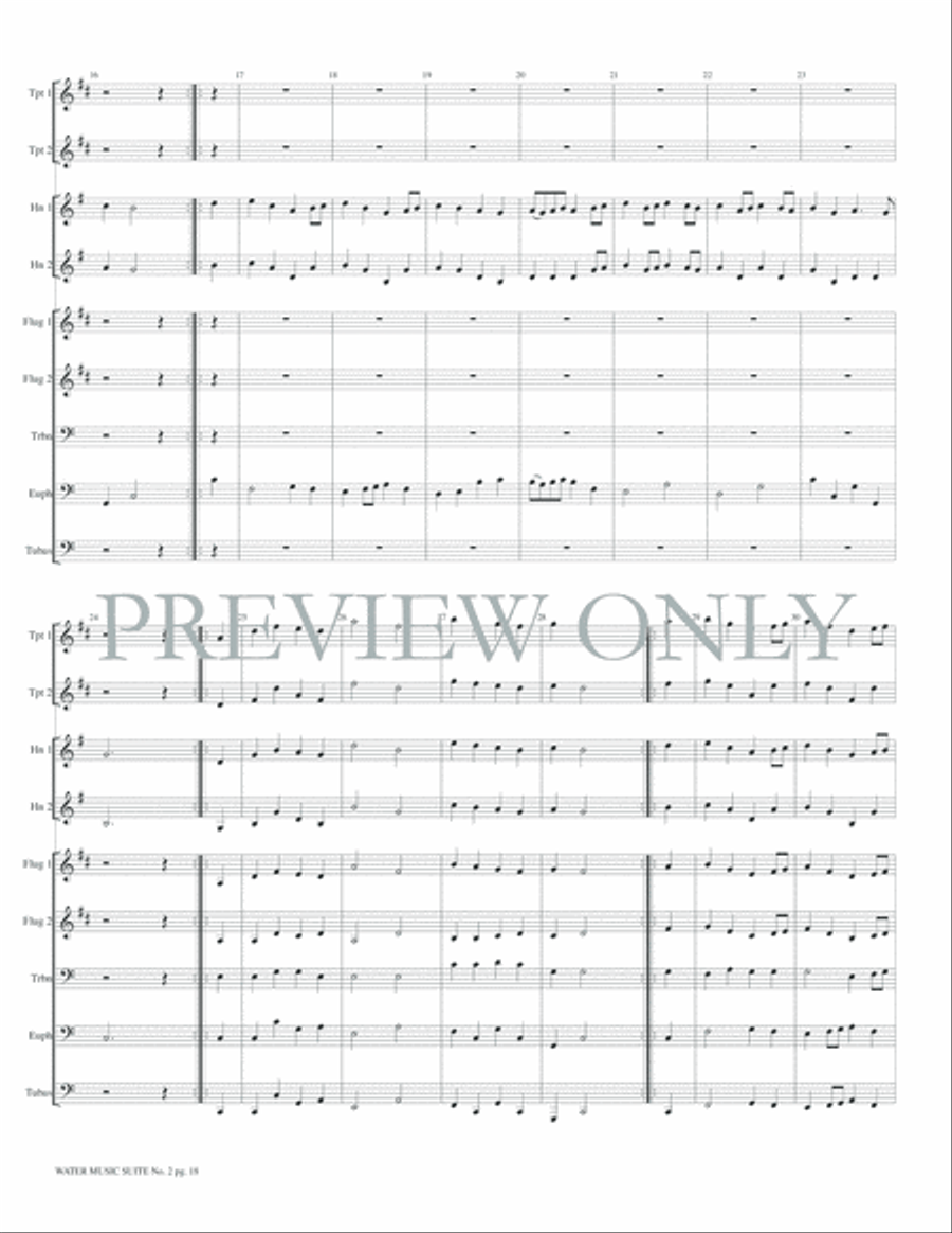 Water Music Suite No. 2 Water Music Suite No. 2 Brass Ensemble scores gallery preview page 20