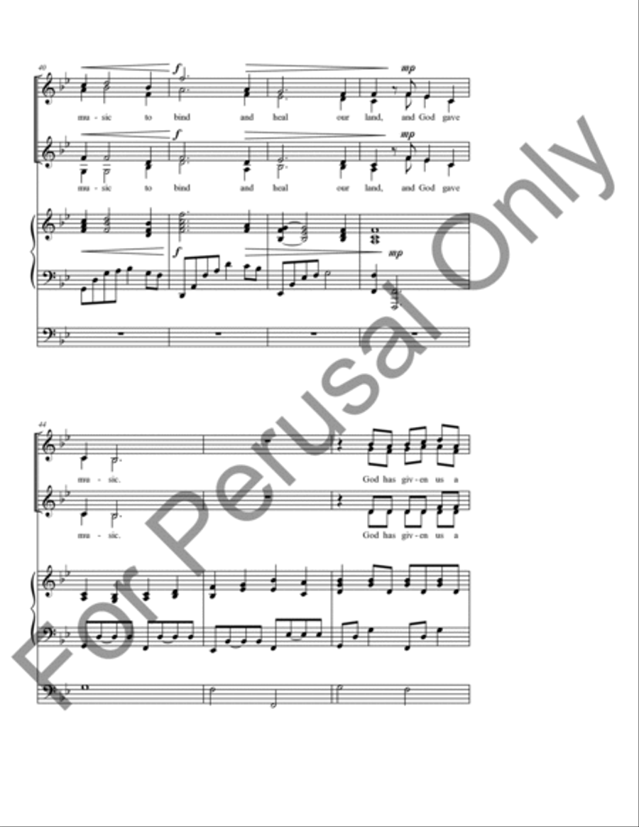 And God Gave Music And God Gave Music SSAA scores gallery preview page 7
