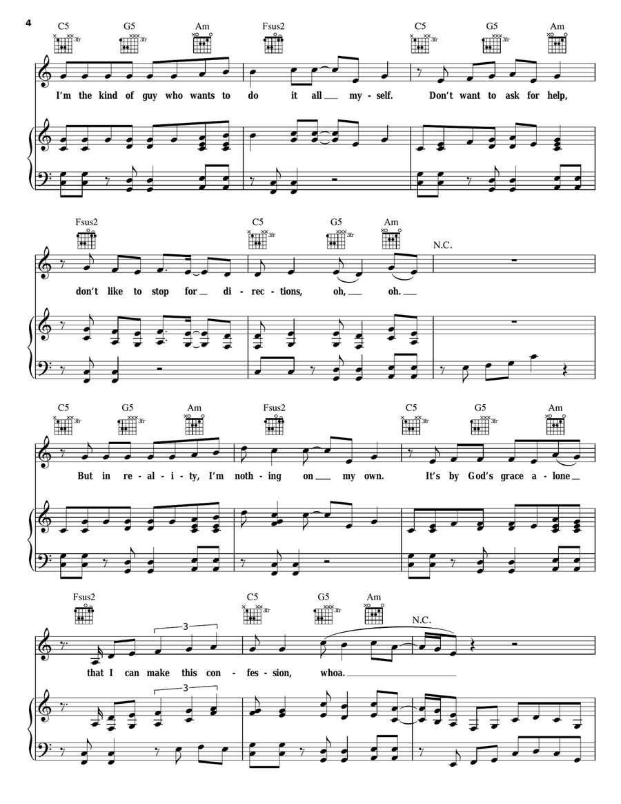 Declaration Of Dependence Piano, Vocal, Guitar scores gallery preview page 4