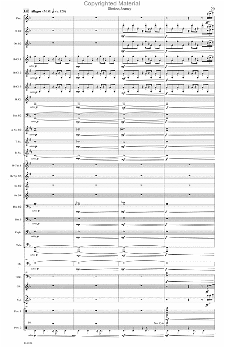 Glorious Journey Concert Band scores gallery preview page 32