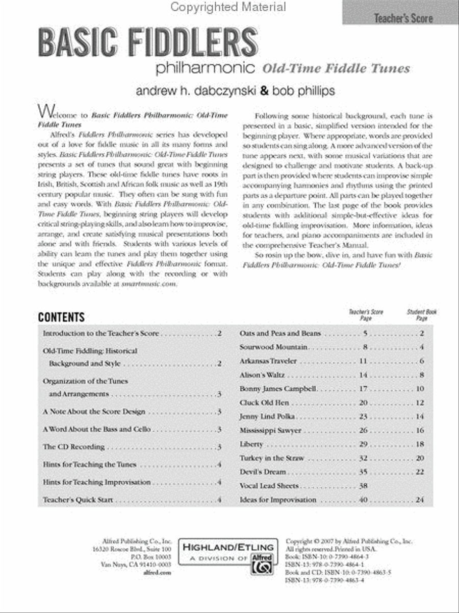 Basic Fiddlers Philharmonic Old-Time Fiddle Tunes String Orchestra scores gallery preview page 2
