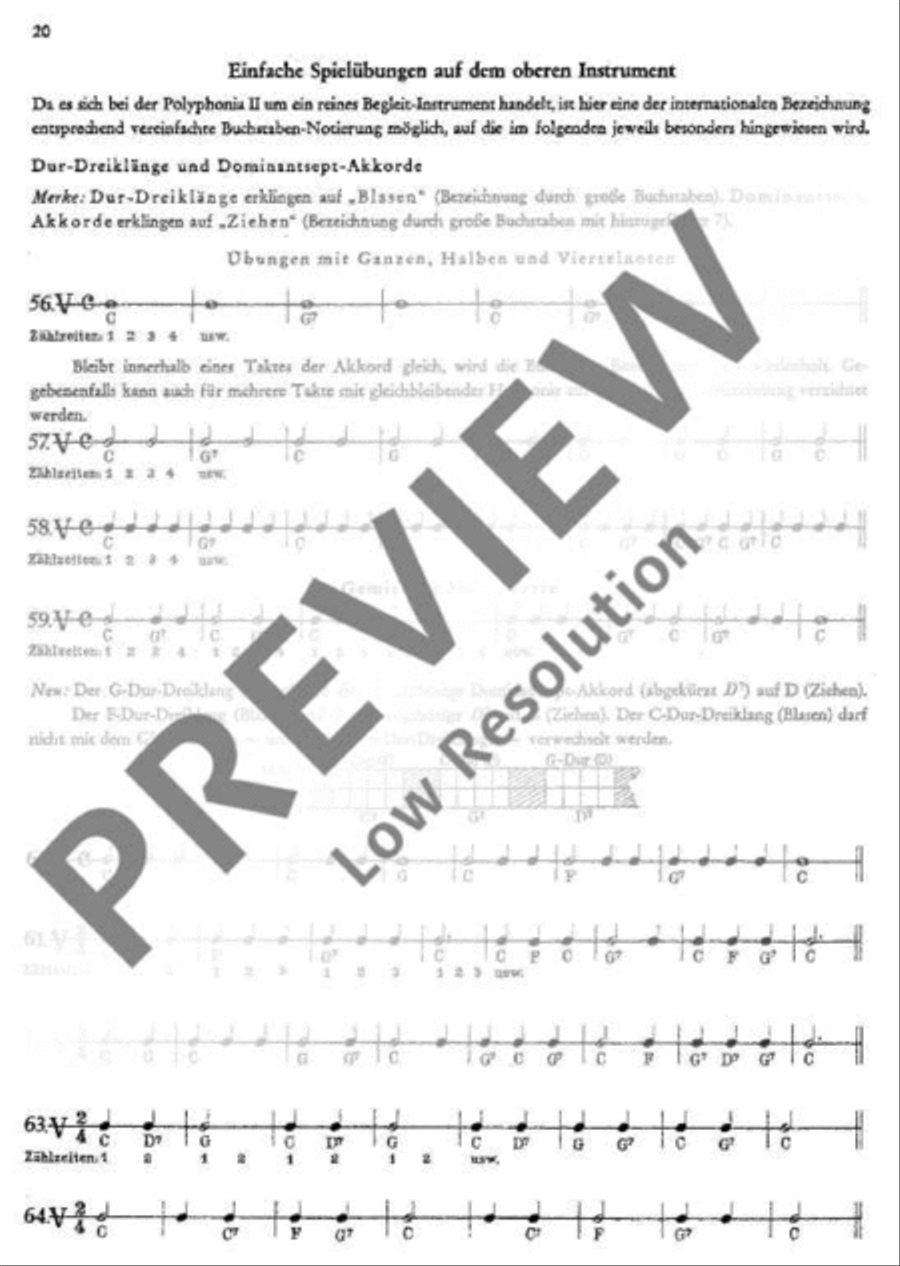 Schule für die Hohner-Mundharmonika Begleit-Instrumente Harp scores gallery preview page 21