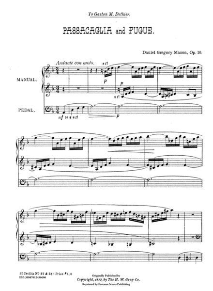 Passacaglia and fugue op. 10