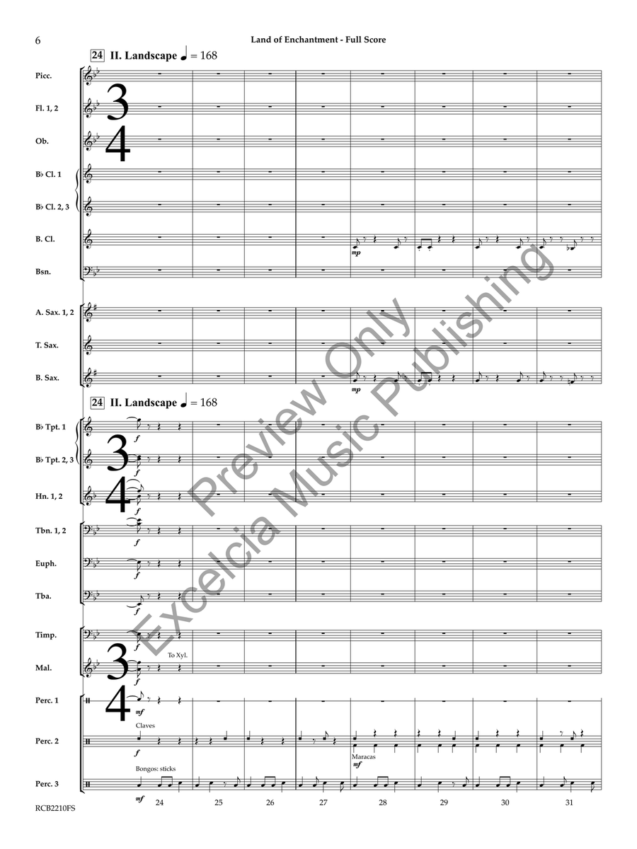 Land of Enchantment (Score) Concert Band scores gallery preview page 7