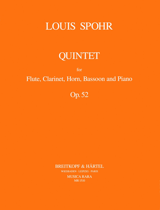 Book cover for Quintet in C minor Op. 52