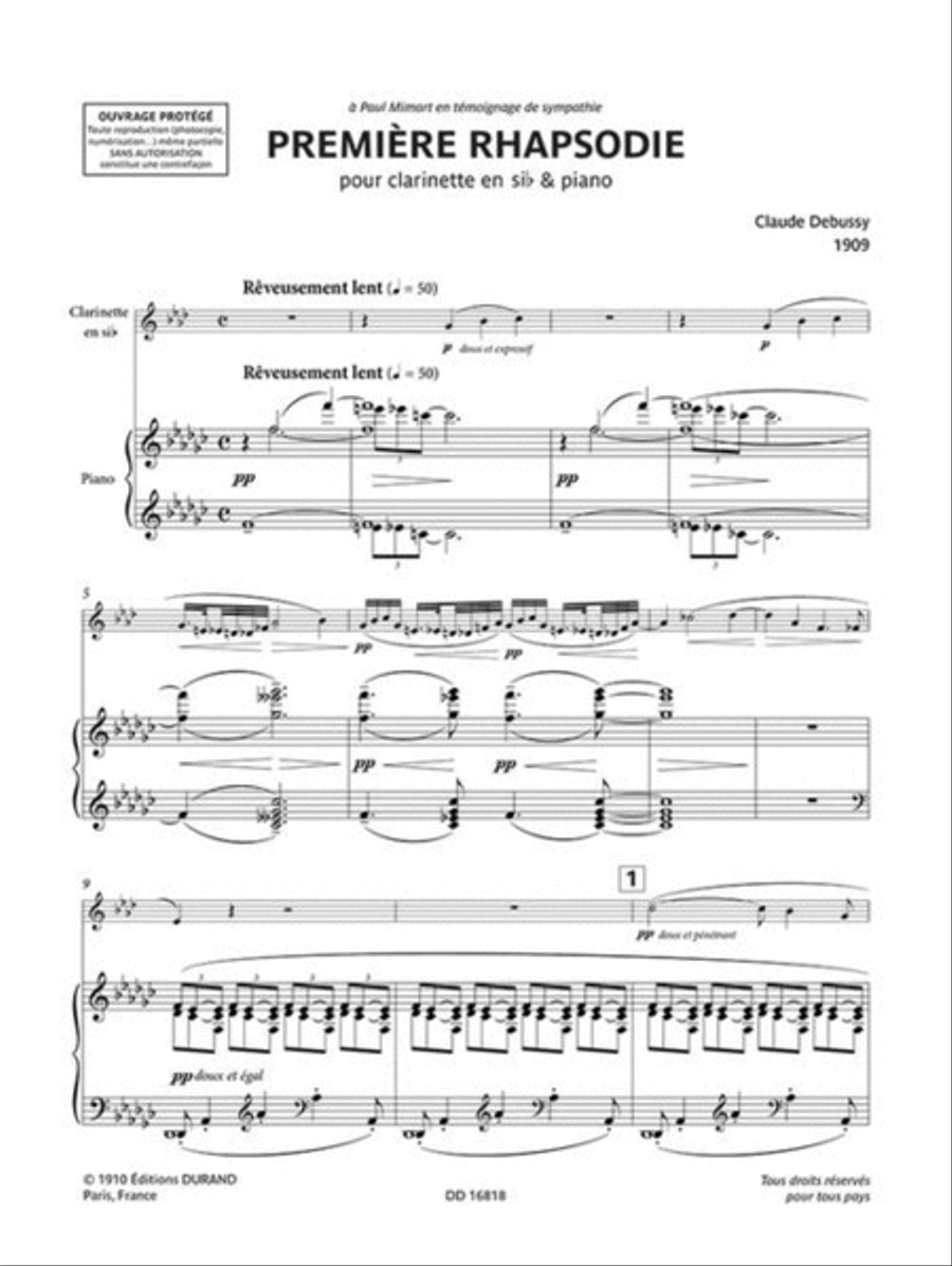 Première Rhapsodie Première Rhapsodie Clarinet Solo scores gallery preview page 3