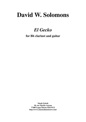Book cover for David W. Solomons: El Gecko for Bb clarinet and guitar