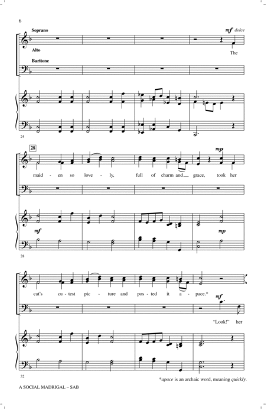 A Social Madrigal 3-Part scores gallery preview page 4