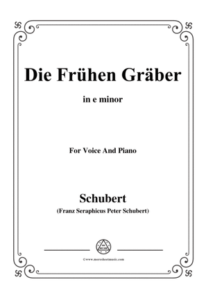 Schubert-Die Frühen Gräber,in e minor,for Voice&Piano