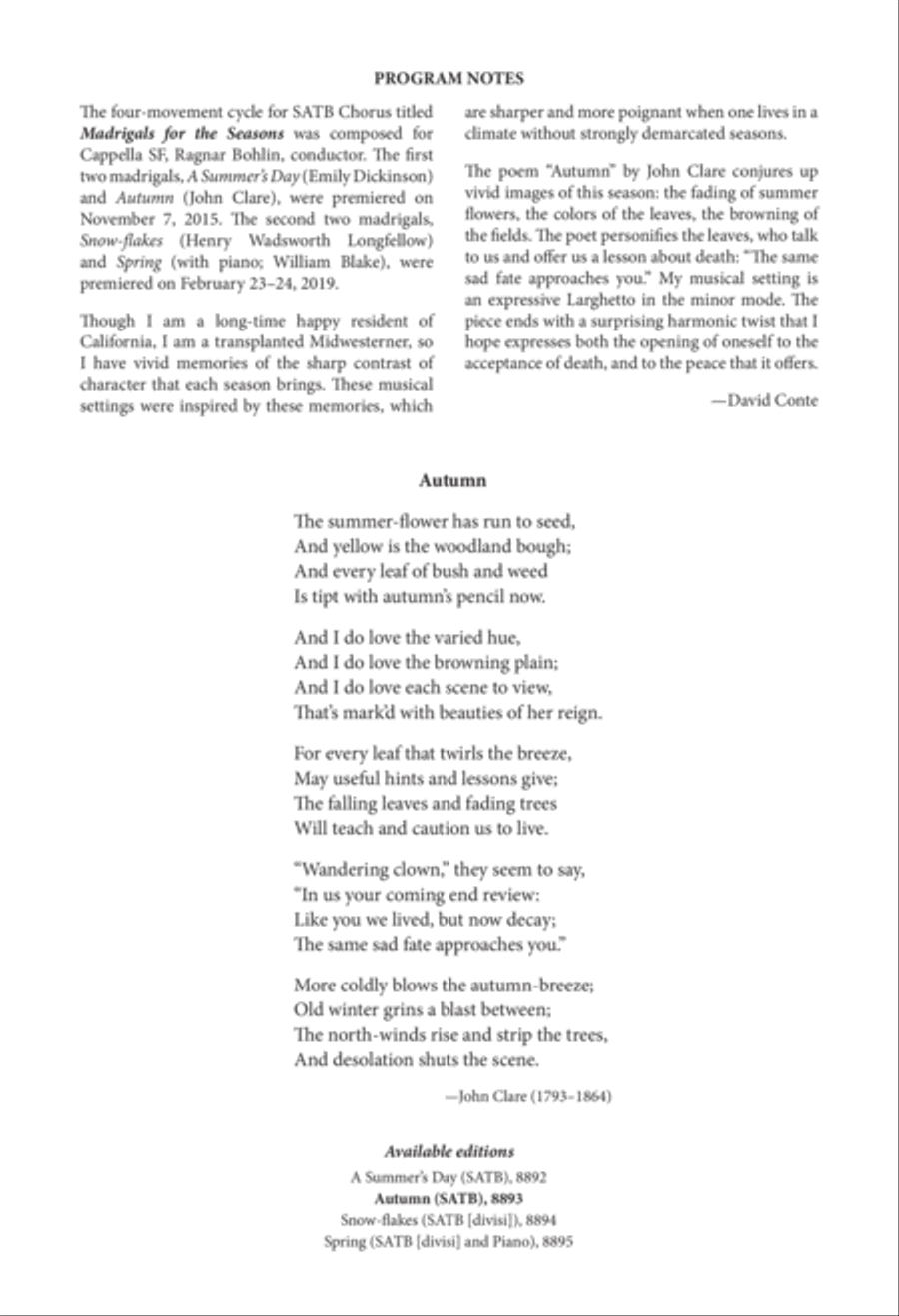 Autumn 4-Part scores gallery preview page 1