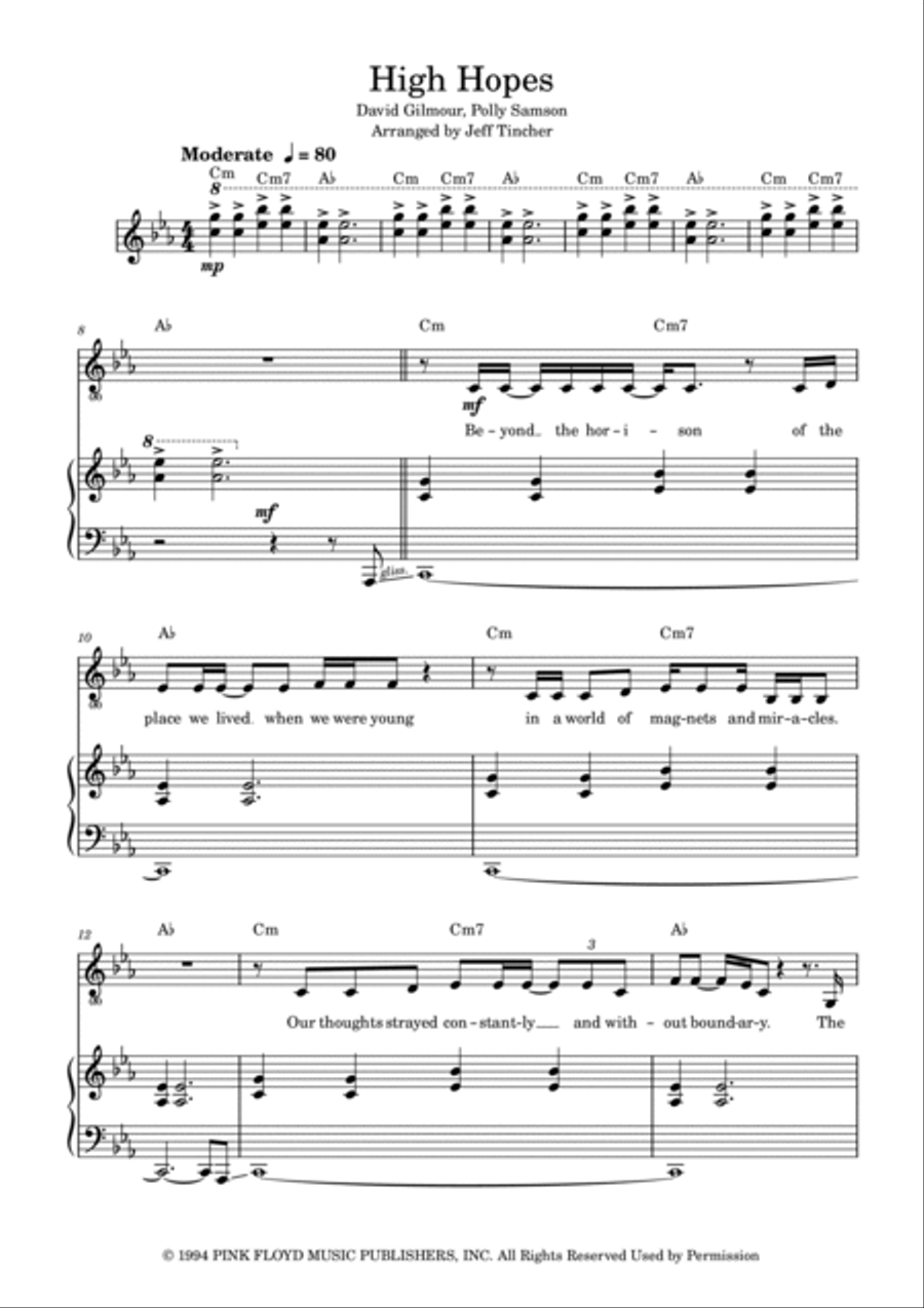 High Hopes High Hopes Piano, Vocal, Guitar scores gallery preview page 2