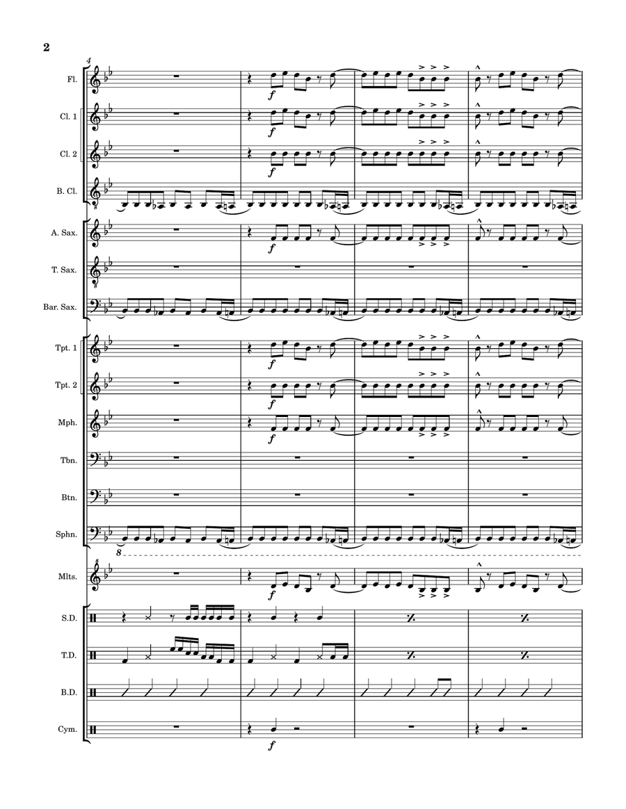 Does Your Mother Know Marching Band scores gallery preview page 2