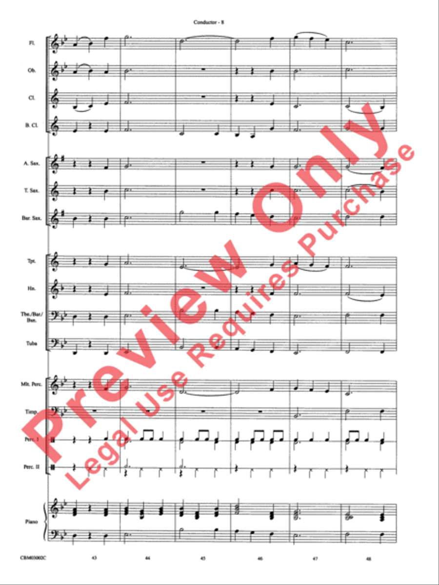 Fawkes the Phoenix (from Harry Potter and the Chamber of Secrets) Concert Band Methods scores gallery preview page 11