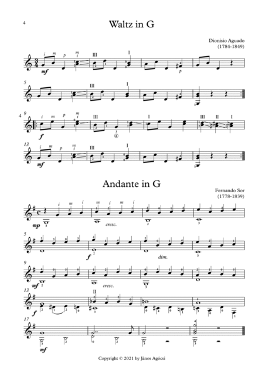 Progressive Pieces For Classical Guitar Acoustic Guitar scores gallery preview page 5