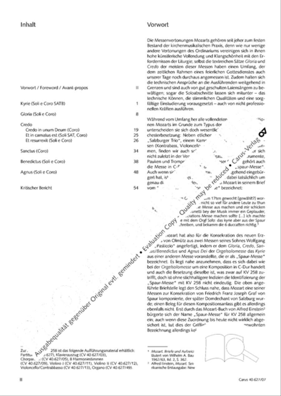 Mass in C Major 4-Part scores gallery preview page 3