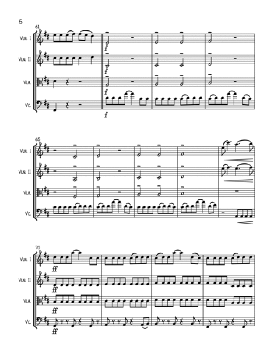 Stay String Quartet scores gallery preview page 6