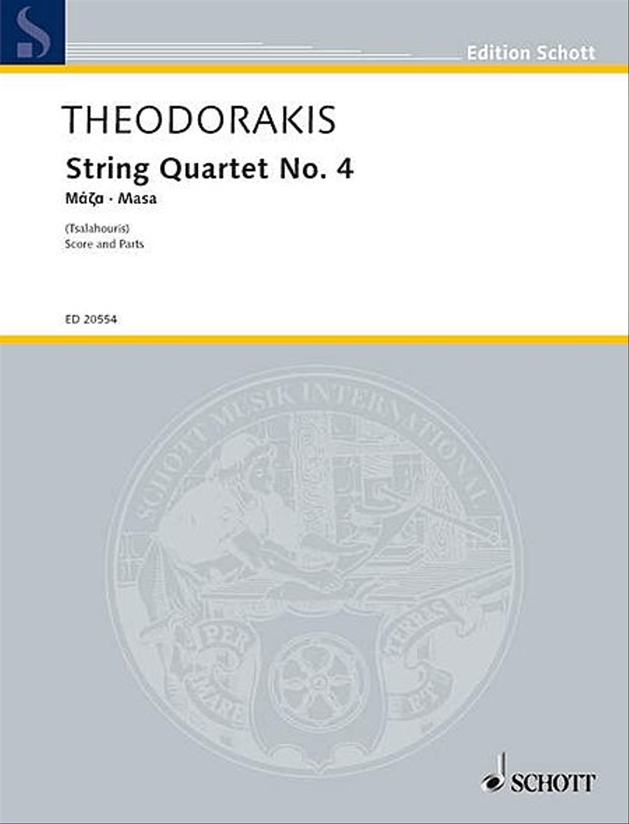 String Quartet No.4 "masa" Score And Parts