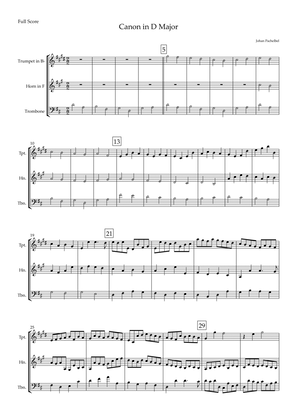 Canon in D Major (Johann Pachelbel) for Brass Trio