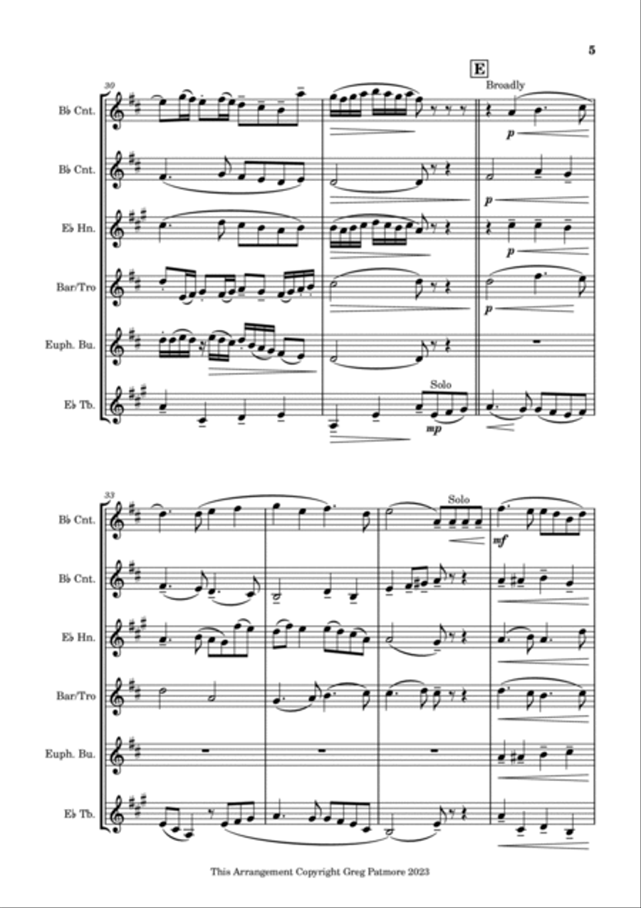 Danny Boy - six part brass motet Brass Ensemble scores gallery preview page 5