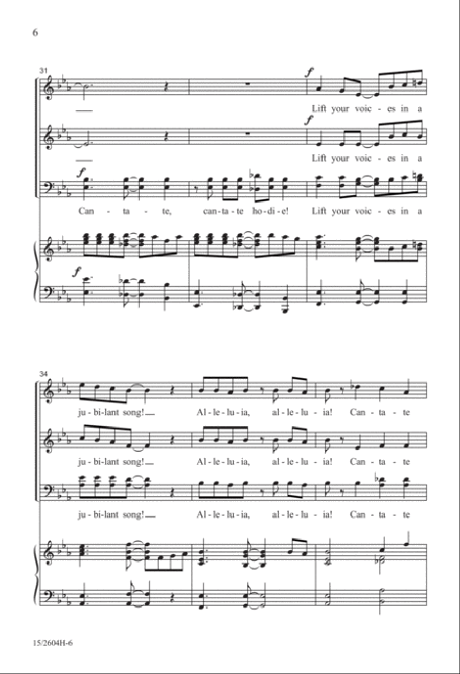Cantate Hodie! (Sing Today) 4-Part scores gallery preview page 7