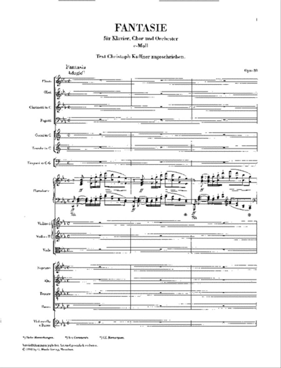 Choral Fantasia in C minor Op. 80 4-Part scores gallery preview page 2