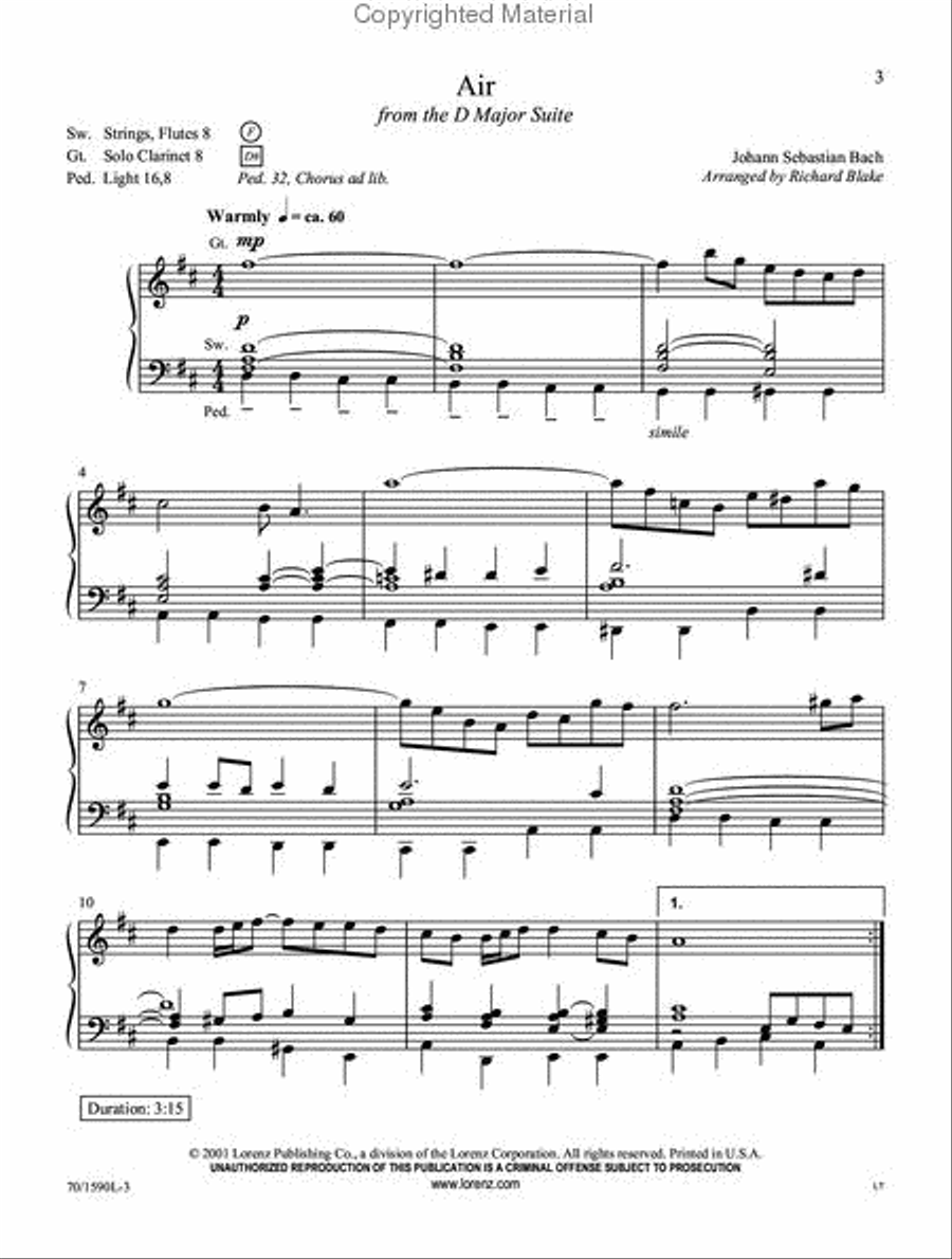 Easy Standard Wedding Music for Organ Organ Solo scores gallery preview page 2