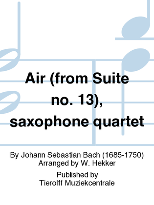 Book cover for Air - from "Suite No. 3", Saxophone Quartet
