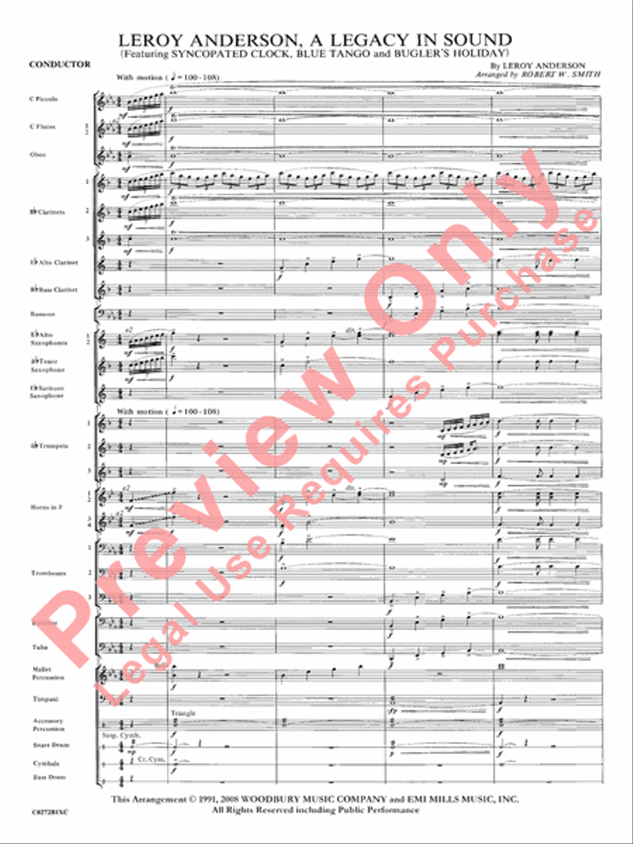 Leroy Anderson: A Legacy in Sound Concert Band scores gallery preview page 4