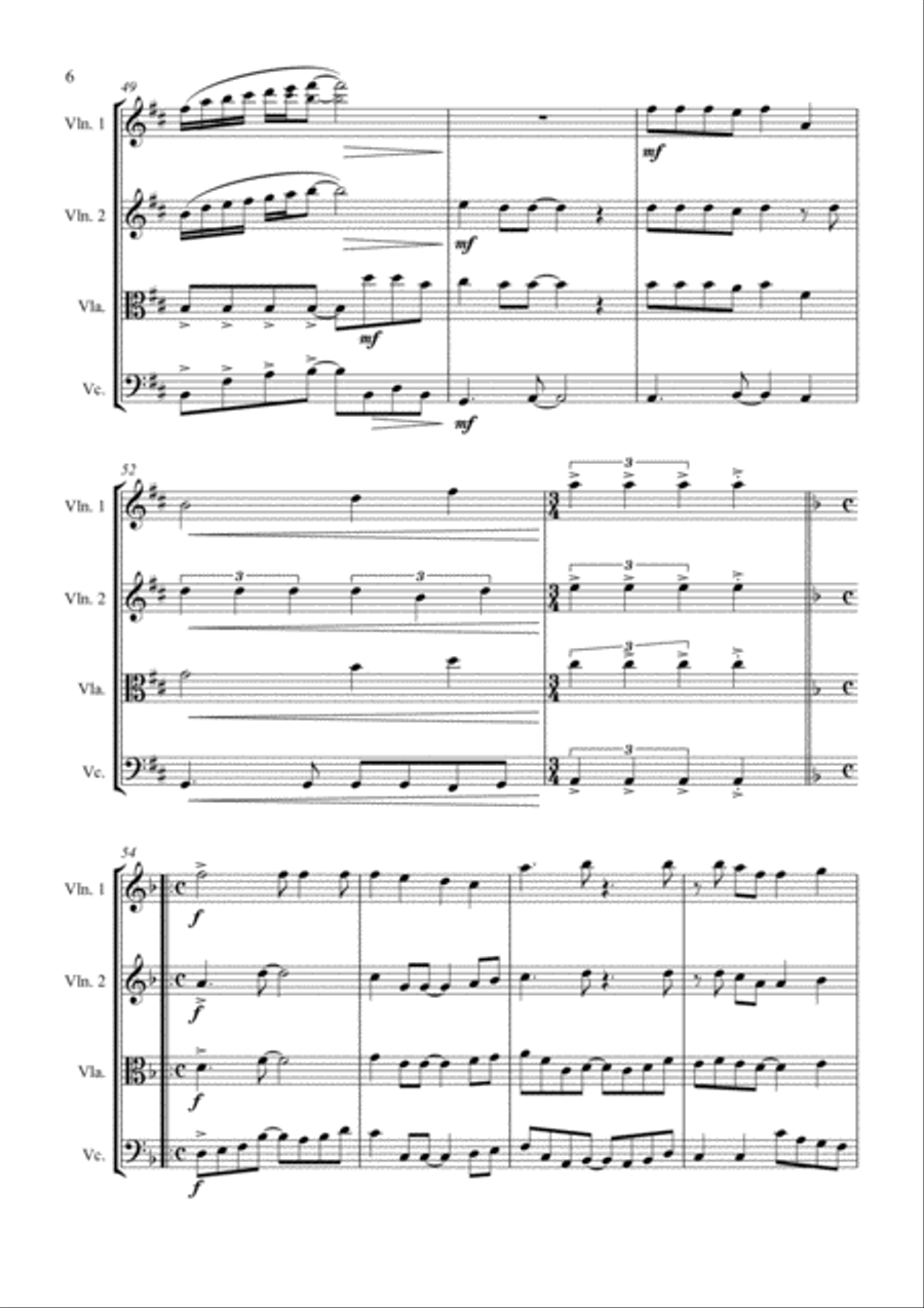 Livin' On A Prayer Livin' On A Prayer String Quartet scores gallery preview page 6